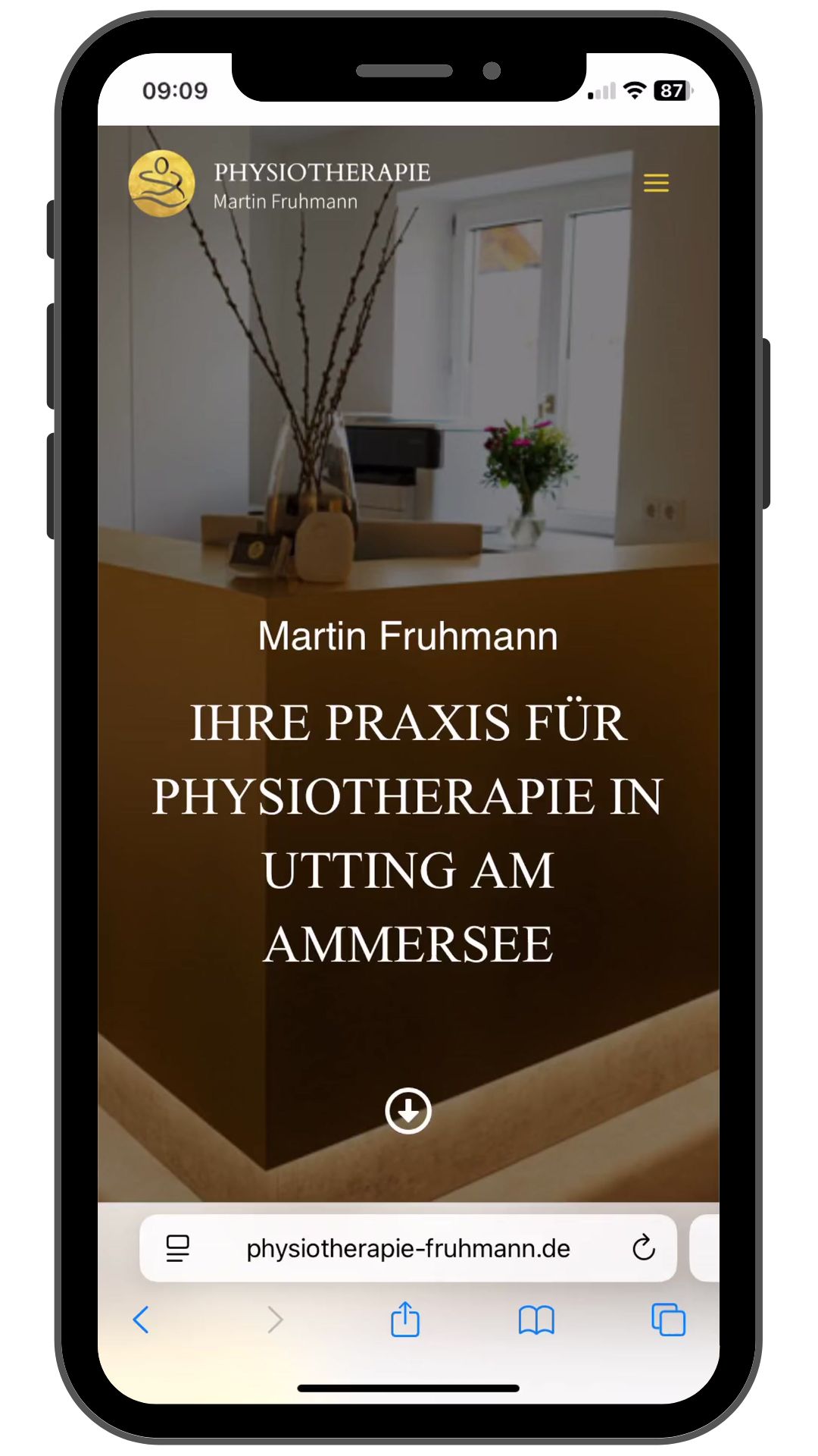 Mobiles-Webdesign-Physiotherapie-Praxis