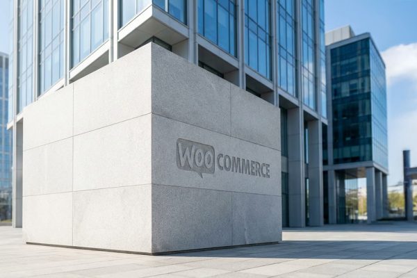 Ein massiver Granit-Grundstein als Symbol für die Stabilität von WooCommerce.